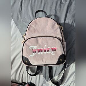 Juicy Couture Pink Faux Suede Backpack